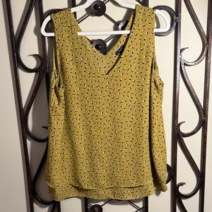 ANN TAYLOR - Mustard Yellow Sleeveless Top - Large
